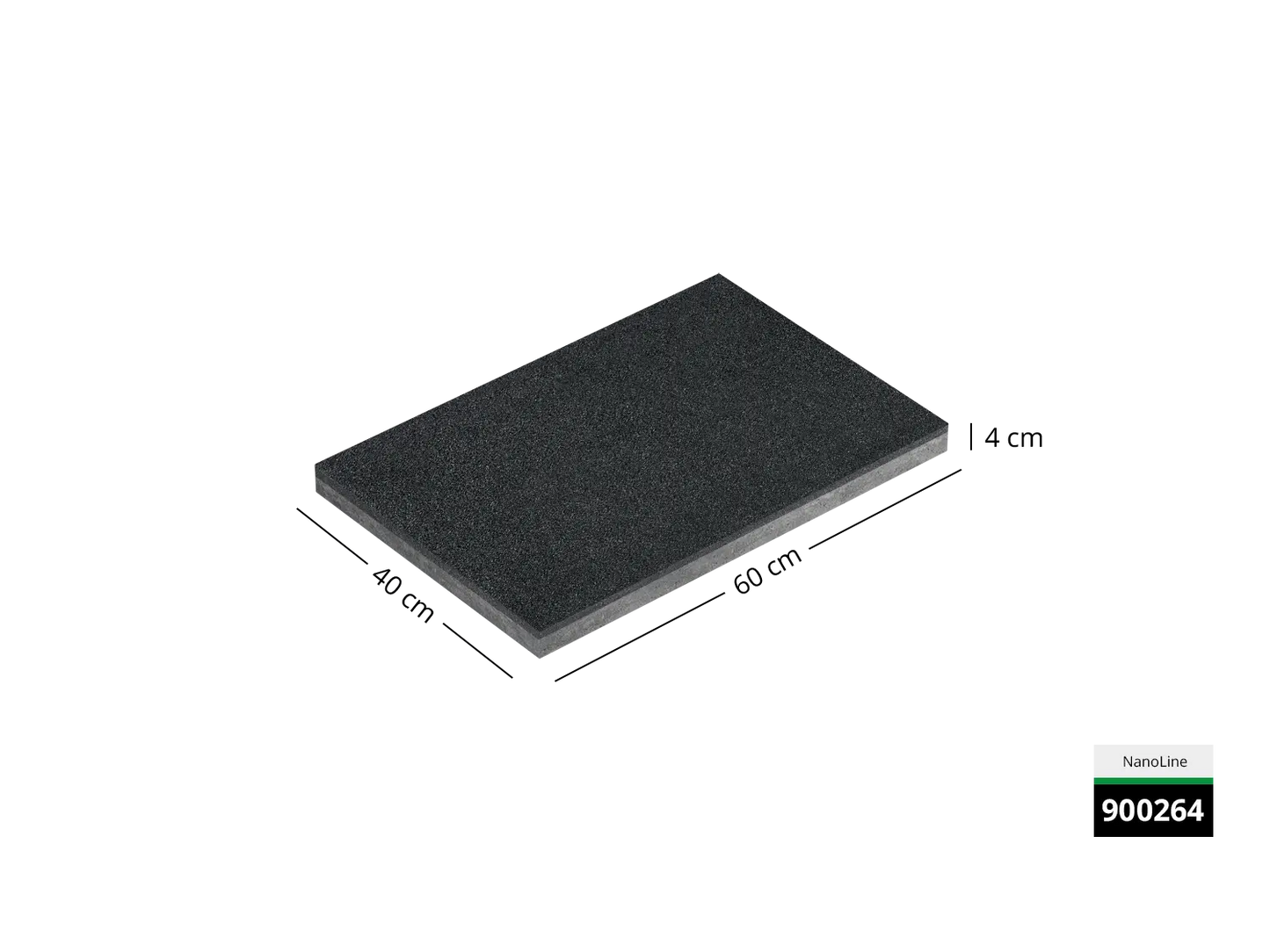 Saubere Schnittkante der 60x40 Terrassenplatte in grauer Natursteinoptik von Woehe & Heydemann mit feiner Oberfläche