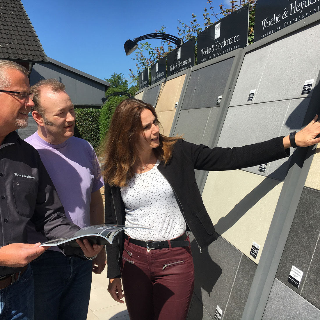 Woehe & Heydemann Terrassenplatten Beratung Mustergarten Kummerfeld Referenzen