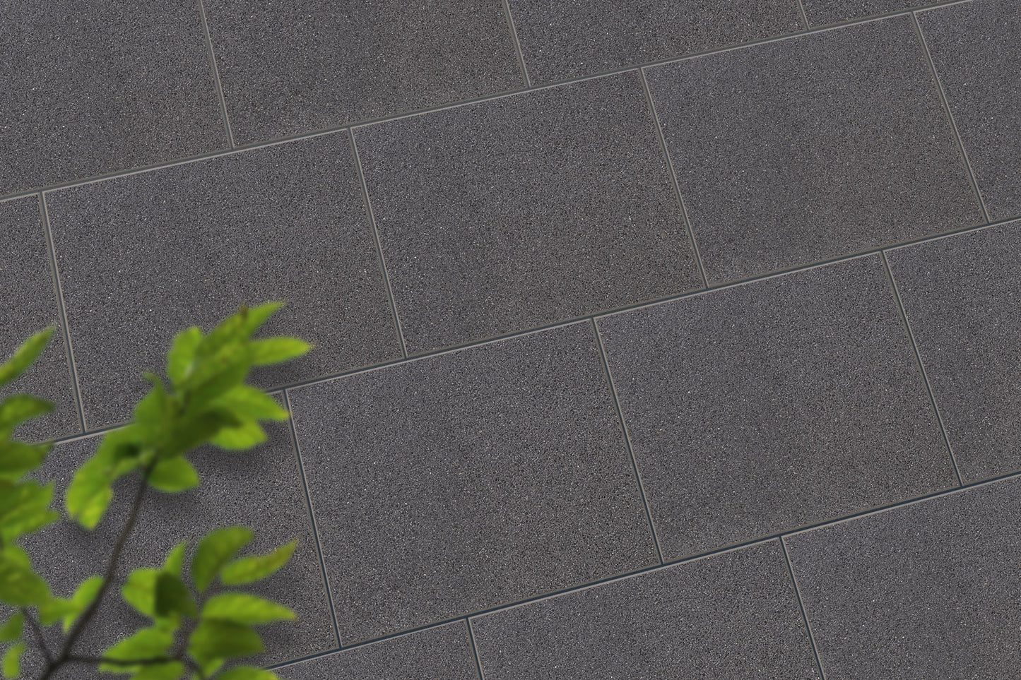 Verlegte LuxoGran-Platten in grau von Woehe & Heydemann in 60x40 – Naturstein-Optik mit harmonischer Linienführung 