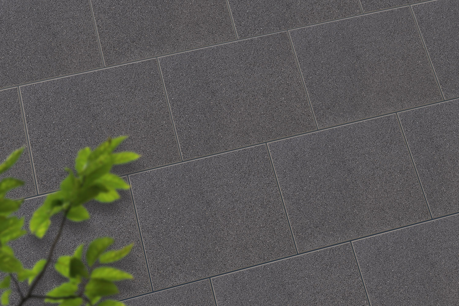 Verlegte LuxoGran-Platten in grau von Woehe & Heydemann in 60x40 – Naturstein-Optik mit harmonischer Linienführung 