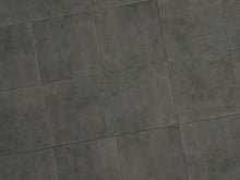 Verlegte CeramicLine²-Platten in anthrazit von Woehe & Heydemann in 60x60. Beton-Optik mit harmonischer Linienführung.