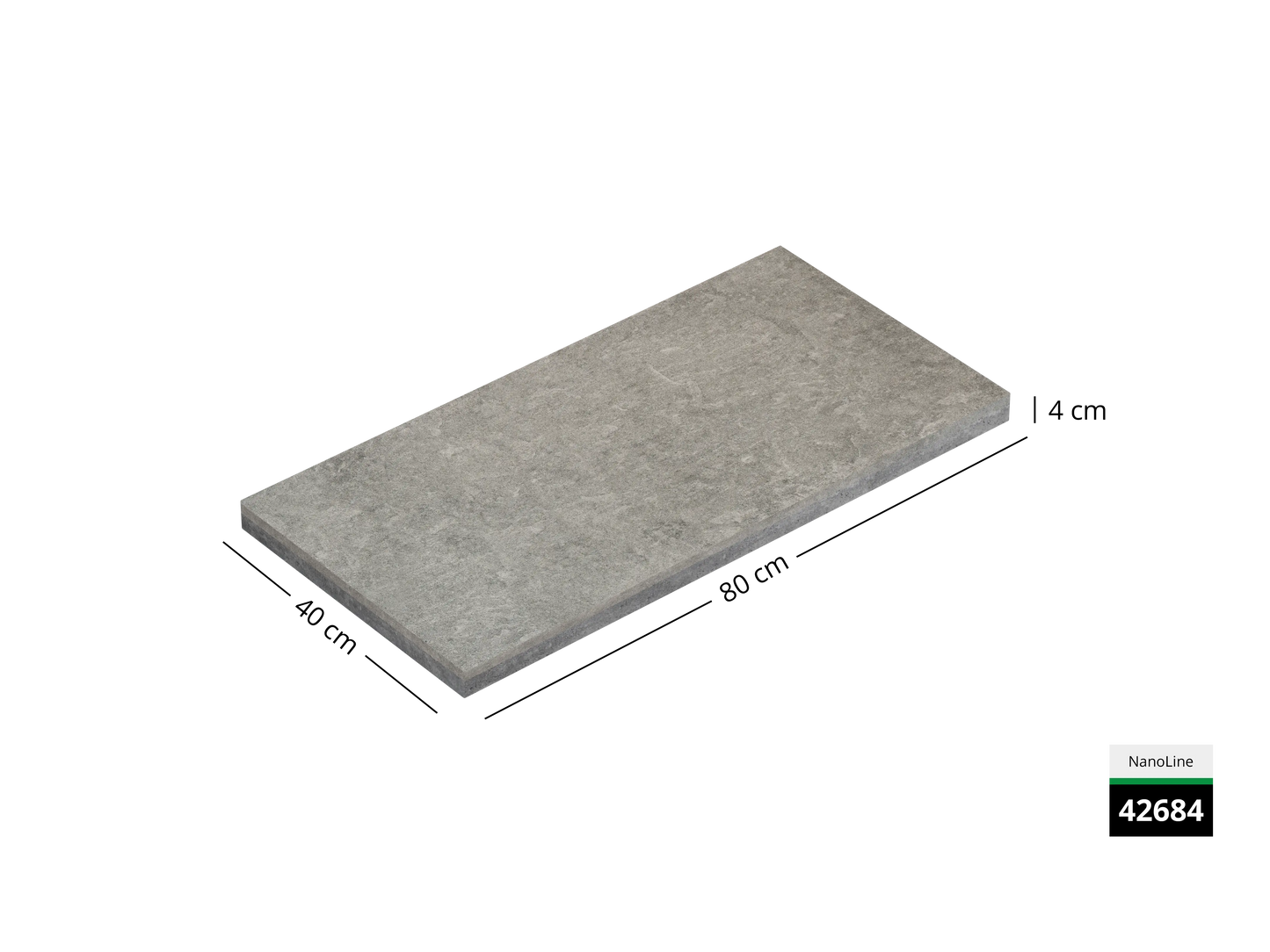 NanoLine-Terrassenplatte in beige grau brauner Naturstein-Optik von Woehe & Heydemann - ohne Struktur