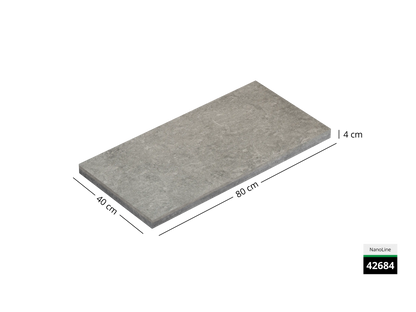 NanoLine-Terrassenplatte in beige grau brauner Naturstein-Optik von Woehe & Heydemann - ohne Struktur