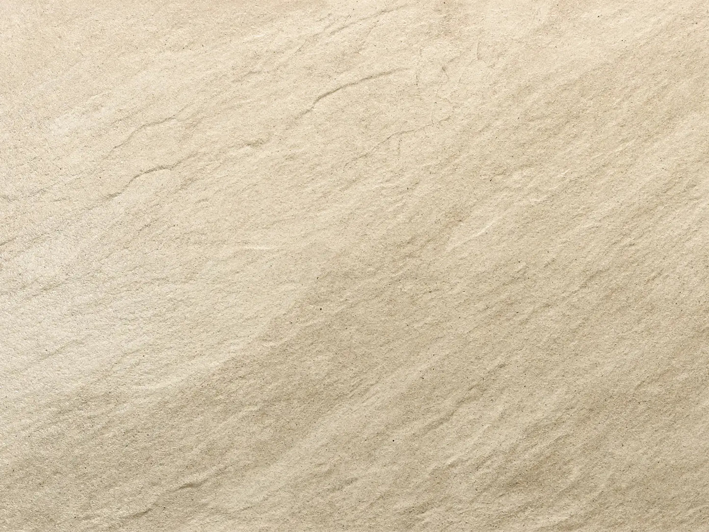 CreativeLine-Terrassenplatte in beiger Naturstein-Optik von Woehe & Heydemann - Schieferstruktur