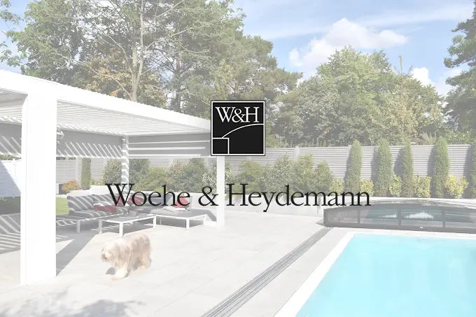 Woehe & Heydemann Logo auf Terrassenfoto