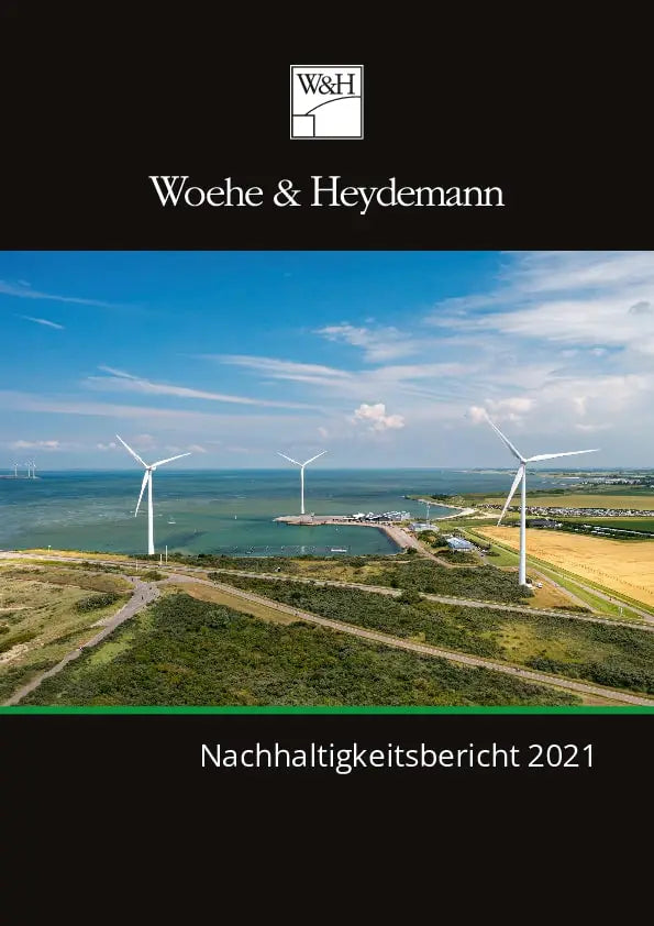 Woehe & Heydemann Nachhaltigkeitsbericht 2023 zur Produktion von Terrassenplatten  Deckblatt