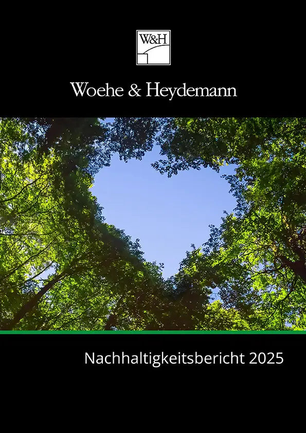Woehe & Heydemann Nachhaltigkeitsbericht 2025 zur Produktion von Terrassenplatten  Deckblatt