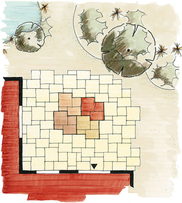 Woehe & Heydemann Terrassenplatten verlegen Verlegemuster Palermo