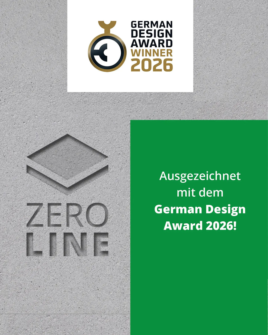 ZeroLine German Design Award Terrassenplatte