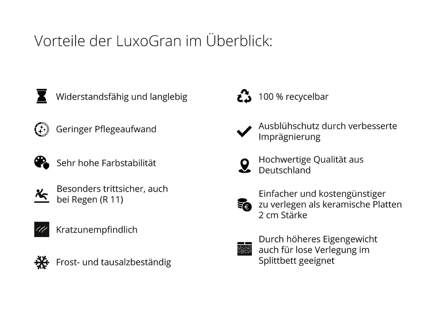 Woehe und Heydemann  Terrassenplatten Vorteile Beton LuxoGran