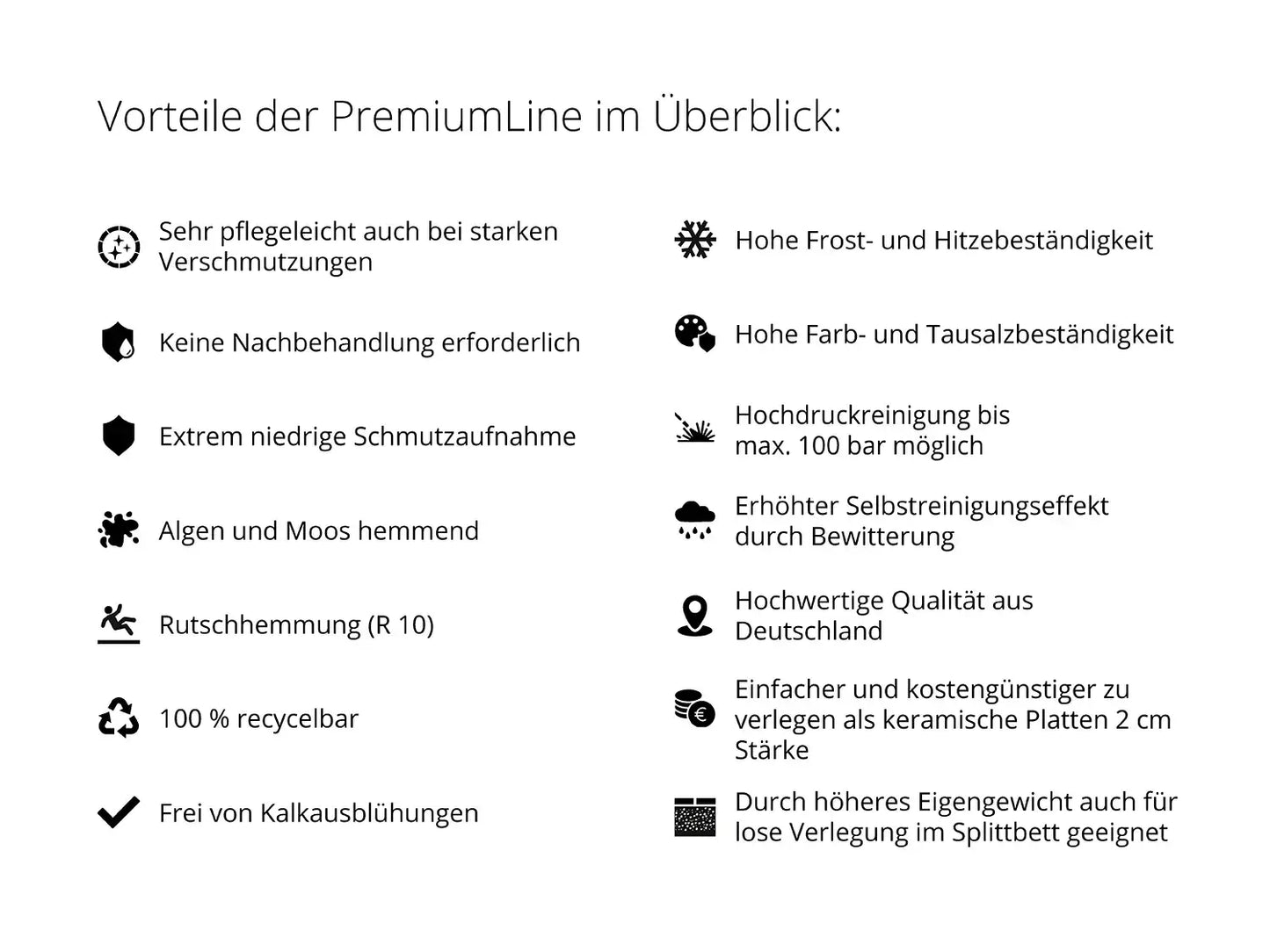 Woehe und Heydemann  Terrassenplatten Vorteile Beton PremiumLine