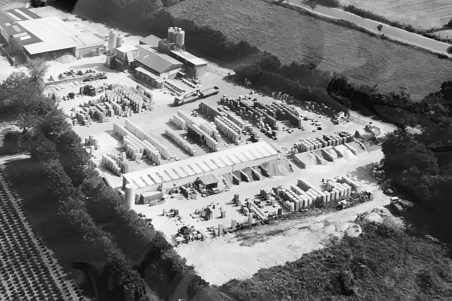 Woehe & Heydemann Historie Gelände mit mehr Platz von oben 1985